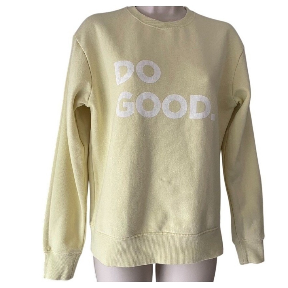 Cotopaxi Do Good‎ Crewneck Sweatshirt Organic Cotton Women's Small Yellow